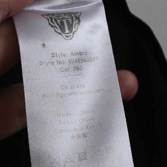 Tiger Of Sweden Jeans Blazer Ambra Black Open Front Waterfall Lightweight - Picture 6 of 7